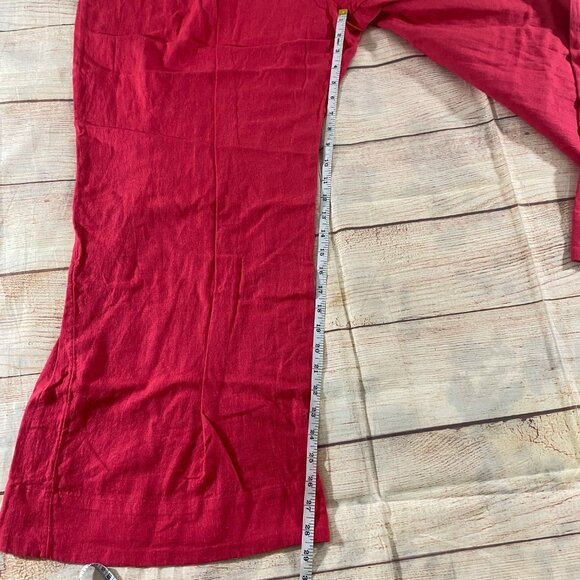 NWT Abercrombie & Fitch Women's Pink Wide Leg Casual Pants - XL R - Picture 4 of 15